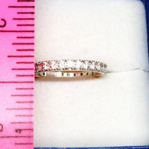 Cubic Zirconia eternity ring in 925 Sterling Silver size 8 2.00 cts - Picture 3 of 4